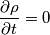 \frac{\partial \rho}{\partial t}=0
