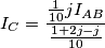 I_{C}= \frac{\frac{1}{10}jI_{AB}}{\frac{1+2j-j}{10}}