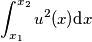 \int_{x_1}^{x_2}u^2(x)\text{d}x \int_{x_1}^{x_2}u^2(x)\text{d}x
