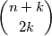 \binom{n+k}{2 k}
