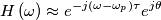 H\left( \omega  \right) \approx e^{-j\left( \omega -\omega _{p} \right)\tau }e^{j\theta }