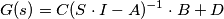 G(s)=C(S\cdot I - A)^{-1}\cdot B+D