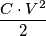 \frac{C\cdot V^2}{2}