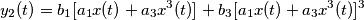 y_2(t)=b_1[a_1x(t)+a_3x^3(t)]+b_3[a_1x(t)+a_3x^3(t)]^3