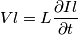 Vl=L\frac{\partial Il}{\partial t}