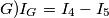 G)I_{G}=I_{4}-I_{5} G)I_{G}=I_{4}-I_{5}