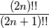 \frac{(2n)!!}{(2n+1)!!}