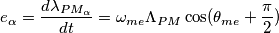 e_\alpha = \frac{d \lambda_{PM_\alpha}}{dt} = \omega_{me} \Lambda_{PM} \cos (\theta_{me} + \frac{\pi}{2})