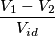 \dfrac{V_1-V_2}{V_{id}}