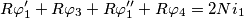 R\varphi_1'+R\varphi_3+R\varphi_1''+R\varphi_4=2Ni_1 R\varphi_1'+R\varphi_3+R\varphi_1''+R\varphi_4=2Ni_1