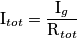 \text{I}_{tot}=\frac{\text{I}_g}{\text{R}_{tot}}