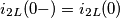 i_{2L}(0-)=i_{2L}(0)