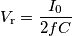 V_\text{r}=\frac{I_0}{2fC}