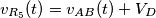 v_{R_5}(t)=v_{AB}(t)+V_D v_{R_5}(t)=v_{AB}(t)+V_D