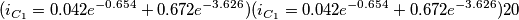 (i_{C_{1}}=0.042e^{-0.654}+0.672e^{-3.626})(i_{C_{1}}=0.042e^{-0.654}+0.672e^{-3.626})20 (i_{C_{1}}=0.042e^{-0.654}+0.672e^{-3.626})(i_{C_{1}}=0.042e^{-0.654}+0.672e^{-3.626})20