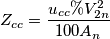 Z_{cc}=\frac{u_{cc}\%V_{2n}^{2}}{100A_{n}} Z_{cc}=\frac{u_{cc}\%V_{2n}^{2}}{100A_{n}}