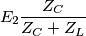 E_2\frac{Z_C}{Z_C+Z_L}
