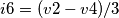 i6 = (v2 - v4)/3 i6 = (v2 - v4)/3