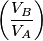 \left(\frac{V_B}{V_A}\right)