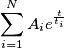 \sum_{i=1}^N A_i e^\frac{t}{t_i} \sum_{i=1}^N A_i e^\frac{t}{t_i}