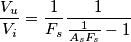 \frac{V_u}{V_i}=\frac{1}{F_s} \frac{1}{\frac{1}{A_sF_s}-1}