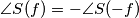 \angle S(f) = -\angle S(-f) \angle S(f) = -\angle S(-f)