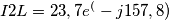 I2L=23,7e^(-j157,8)