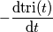 -\frac{\text{d}\text{tri}(t)}{\text{d}t}