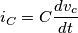 i_C=C\frac{dv_c}{dt}