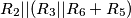 R_{2}||(R_{3}||R_{6}+R_{5})