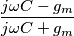 \frac{j\omega {C}-g_{m}}{j\omega {C}+g_{m}}