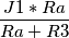 \frac{J1*Ra}{Ra+R3}