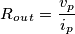 R_o_u_t=\frac{v_p}{i_p}