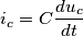i_c=C\frac{du_c}{dt}