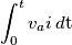 \int_{0}^{t}v_{a}i\, d\text{t}