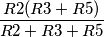 \frac{R2(R3+R5)}{R2+R3+R5}