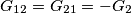 G_{12} = G_{21} = -G_2 G_{12} = G_{21} = -G_2