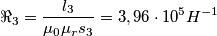 \Re_3=\frac{l_3}{\mu_0\mu_rs_3}=3,96\cdot 10^{5}H^{-1}