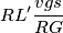RL'\frac{vgs}{RG}