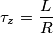 \tau_z=\frac{L}{R}