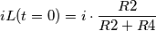 iL(t=0)= i\cdot \frac{R2}{R2+R4}
