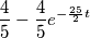 \frac{4}{5}-\frac{4}{5}e^{-\frac{25}{2}t}