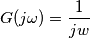 G(j\omega)=\frac{1}{jw}