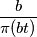 \frac{b}{\pi(bt)}