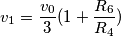 v_1=\frac{v_0}{3}(1+\frac{R_6}{R_4})