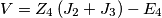 V=Z_{4}\left( J_{2}+J_{3} \right)-E_{4}