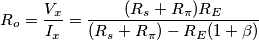 R_o=\frac{V_x}{I_x}=\frac{(R_s+R_{\pi})R_E}{(R_s+R_{\pi})-R_E(1+\beta)}