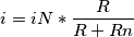 i=iN*{R \over R+Rn i=iN*{R \over R+Rn
