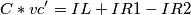 C*vc'=IL+IR1-IR2 C*vc'=IL+IR1-IR2