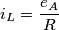 i_L=\frac{e_A}{R}
